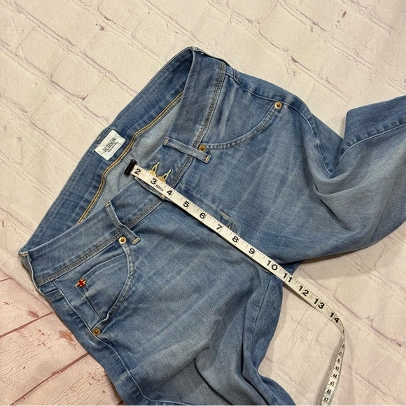 HUDSON “COLLIN SKINNY” Women's whiskered light faded Blue denim Jeans sz 29 GUC - Picture 11 of 16